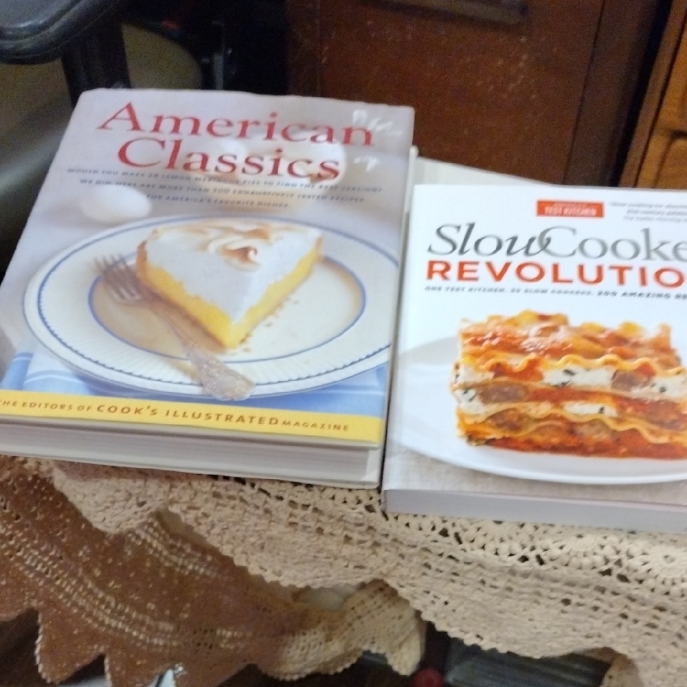 Cooks Illustrated American Classics and Slow Cooker Revolution Cookbooks
